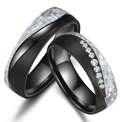 Eksklusive Vielsesringe Black Titanium BT-13