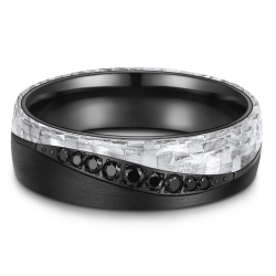 Eksklusive Vielsesringe Black Titanium BT-13