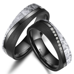 Eksklusive Vielsesringe Black Titanium BT-12