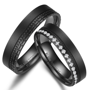 Eksklusive Vielsesringe Black Titanium BT-B-10