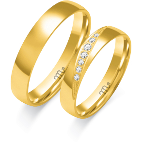 Forgyldte Vielsesringe Simply Love Silver C124F