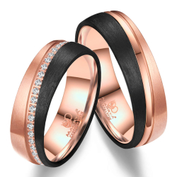 Vielsesringe Black Line CA05