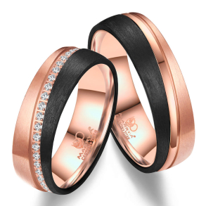 Vielsesringe Black Line CA05