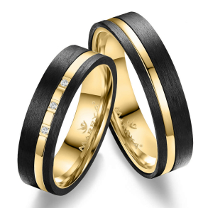 Eksklusive Vielsesringe Black Line CA11-1