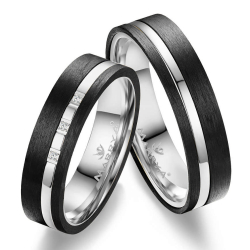 Eksklusive Vielsesringe Black Line CA11-2