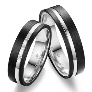 Eksklusive Vielsesringe Black Line CA11-2