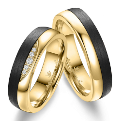 Eksklusive Vielsesringe Black Line CA12-1