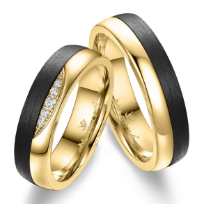 Eksklusive Vielsesringe Black Line CA12-1