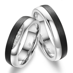 Eksklusive Vielsesringe Black Line CA12-2
