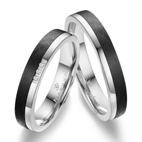 Eksklusive Vielsesringe Black Line CA14-2