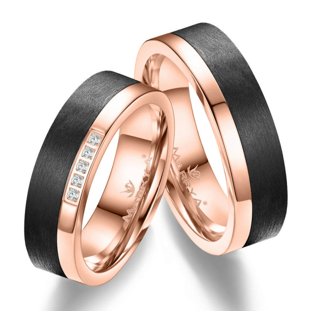 Eksklusive Vielsesringe Black Line CA15-3