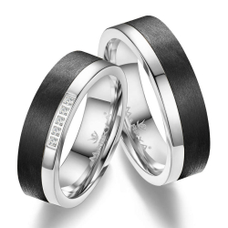 Eksklusive Vielsesringe Black Line CA15-2