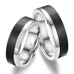 Eksklusive Vielsesringe Black Line CA15-2