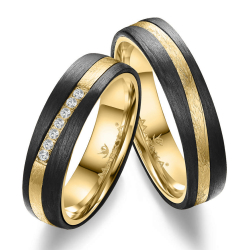 Eksklusive Vielsesringe Black Line CA17-1