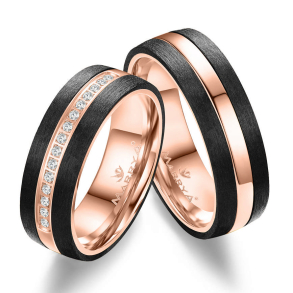 Eksklusive Vielsesringe Black Line CA18-3
