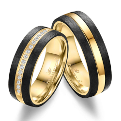 Eksklusive Vielsesringe Black Line CA18-1