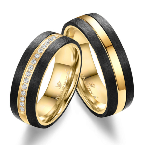 Eksklusive Vielsesringe Black Line CA18-1