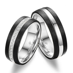 Eksklusive Vielsesringe Black Line CA18-2