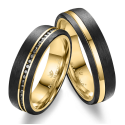 Eksklusive Vielsesringe Black Line CA19-1