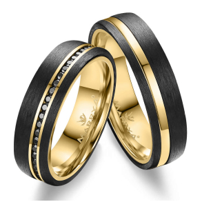 Eksklusive Vielsesringe Black Line CA19-1