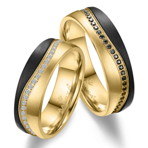 Eksklusive Vielsesringe Black Line CA20-1