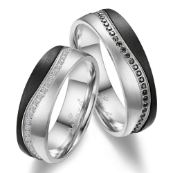 Eksklusive Vielsesringe Black Line CA20-2