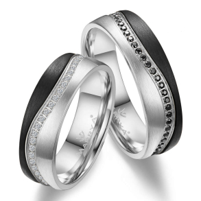 Eksklusive Vielsesringe Black Line CA20-2