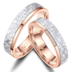 Vielsesringe Rustfri St�l og Carbon CA21