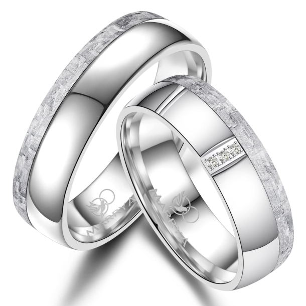 Vielsesringe Rustfri St�l og Carbon CA23