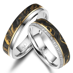 Eksklusive Vielsesringe Black Line CA10