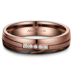 Eksklusive Vielsesringe Carbon Bronze CB01