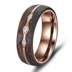 Eksklusive Vielsesringe Carbon Bronze CB02