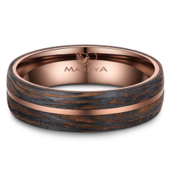 Eksklusive Vielsesringe Carbon Bronze CB02