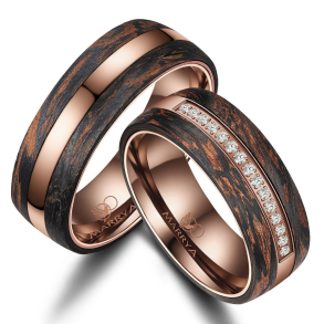 Eksklusive Vielsesringe Carbon Bronze CB03