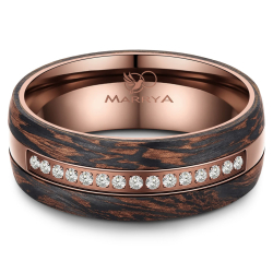Eksklusive Vielsesringe Carbon Bronze CB03