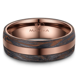 Eksklusive Vielsesringe Carbon Bronze CB03