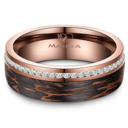 Eksklusive Vielsesringe Carbon Bronze CB04