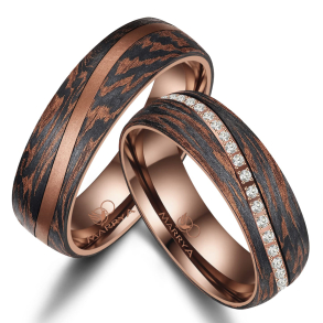 Eksklusive Vielsesringe Carbon Bronze CB05
