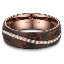 Eksklusive Vielsesringe Carbon Bronze CB05