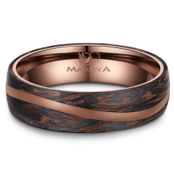 Eksklusive Vielsesringe Carbon Bronze CB05