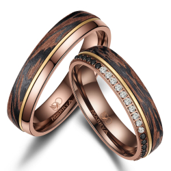 Eksklusive Vielsesringe Carbon Bronze CB06