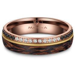 Eksklusive Vielsesringe Carbon Bronze CB06