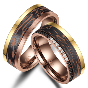 Eksklusive Vielsesringe Carbon Bronze CB07