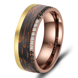 Eksklusive Vielsesringe Carbon Bronze CB07