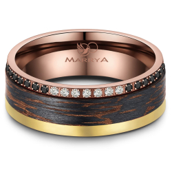Eksklusive Vielsesringe Carbon Bronze CB07