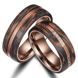 Eksklusive Vielsesringe Carbon Bronze CB08