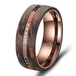 Eksklusive Vielsesringe Carbon Bronze CB08