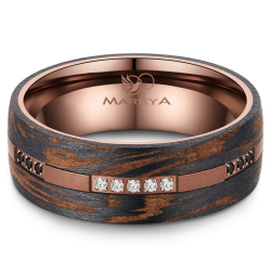 Eksklusive Vielsesringe Carbon Bronze CB08