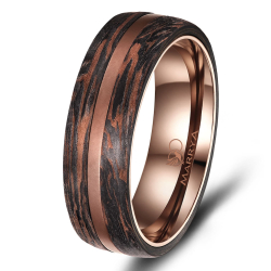 Eksklusive Vielsesringe Carbon Bronze CB08