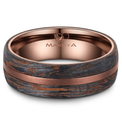 Eksklusive Vielsesringe Carbon Bronze CB08